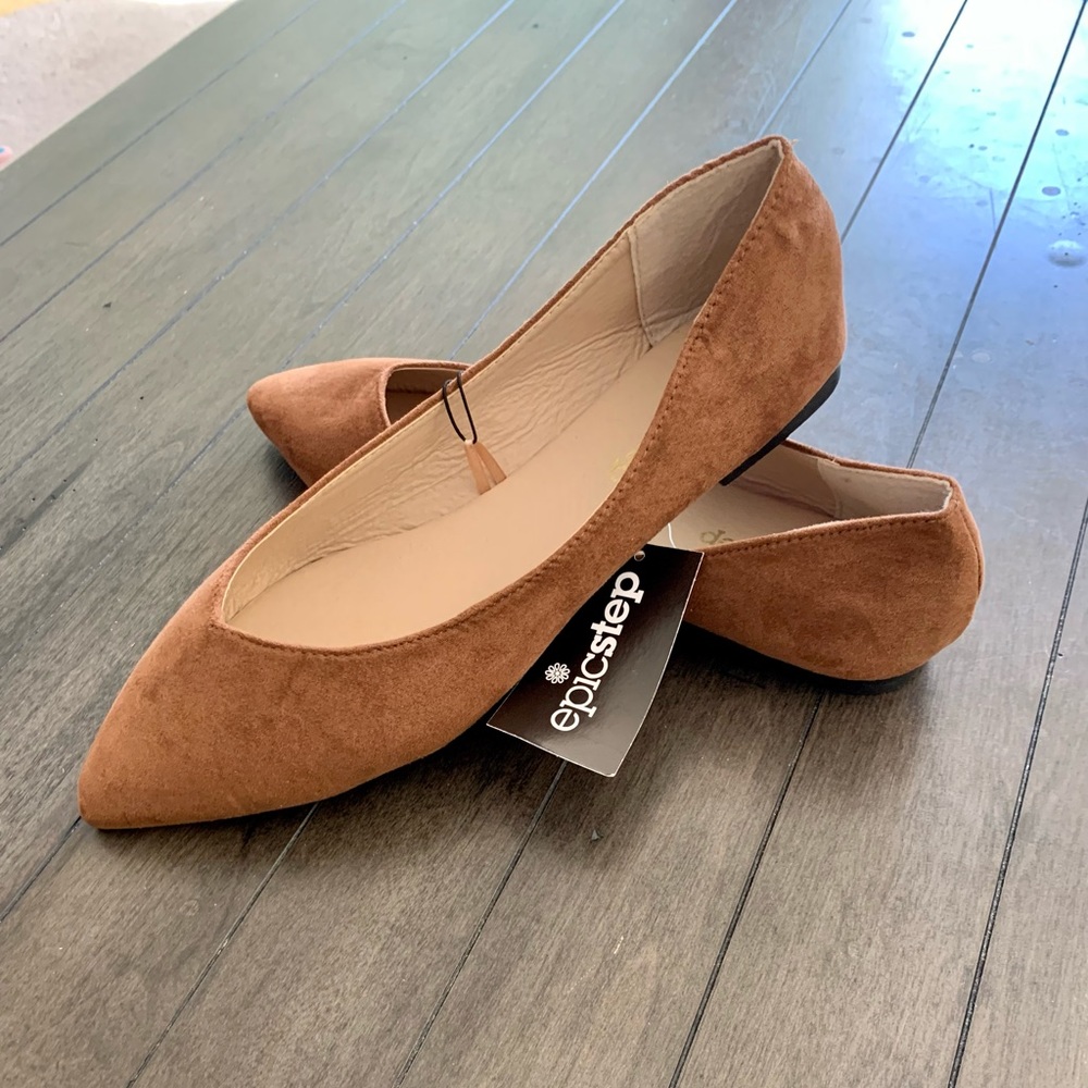 Epicstep | Pointed Suede Ballet Flats